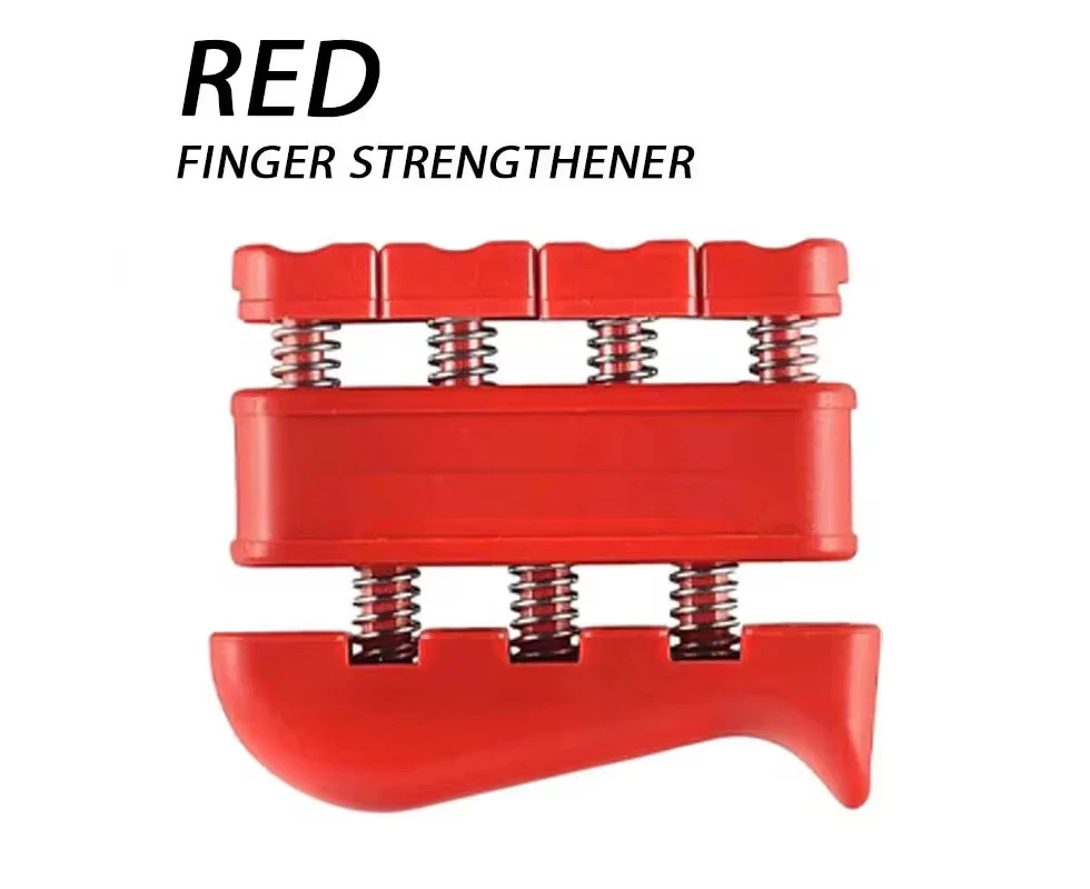 Finger Strengthener Finger Exerciser for Forearm and Hand Strengthener Hand Grip Workout Equipment for Musician Rock Climbing Red