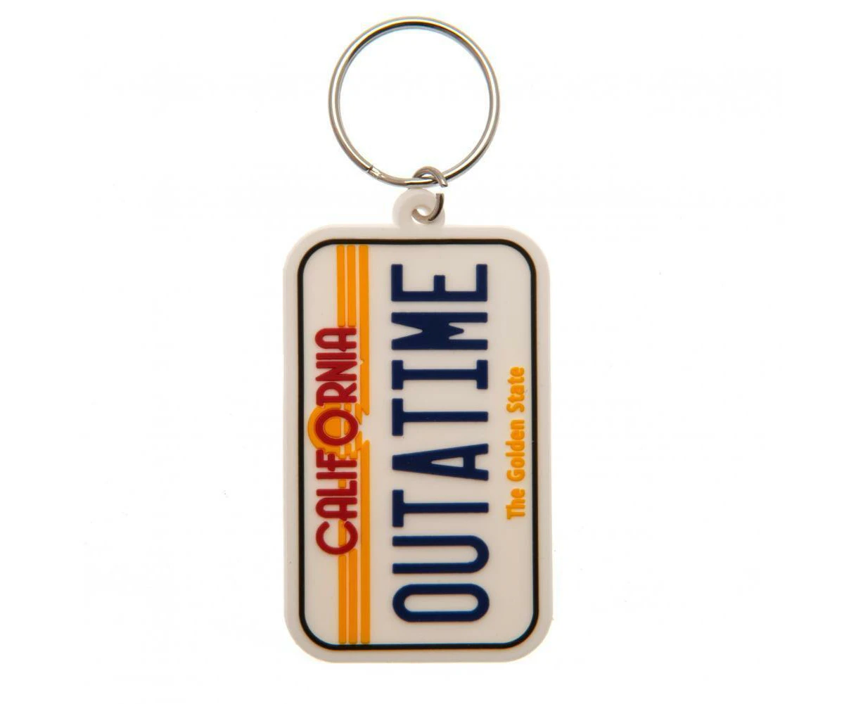 Back To The Future PVC Keyring License Plate