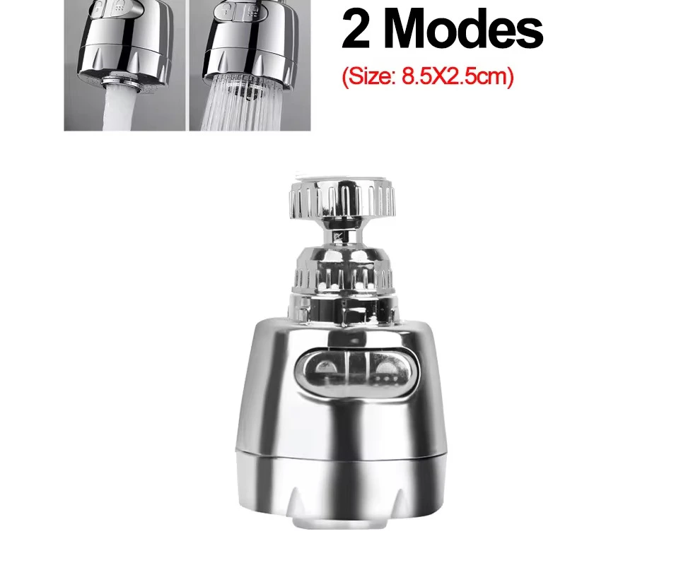 2 Modes Universal Kitchen Faucet Adapter 360° Rotation Faucet Filter Extenders Kitchen Gadgets Spray Water Saving Tap Nozzle