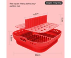 Square Air Fryer Silicone Baking Pan Silicone Mat Air Fryer Reusable Liners