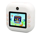 Instant Print Camera 2.4inch IPS Screen 48MP 1080P Video 8x Digital Zoom Thermal Printing Kids Digital Camera White