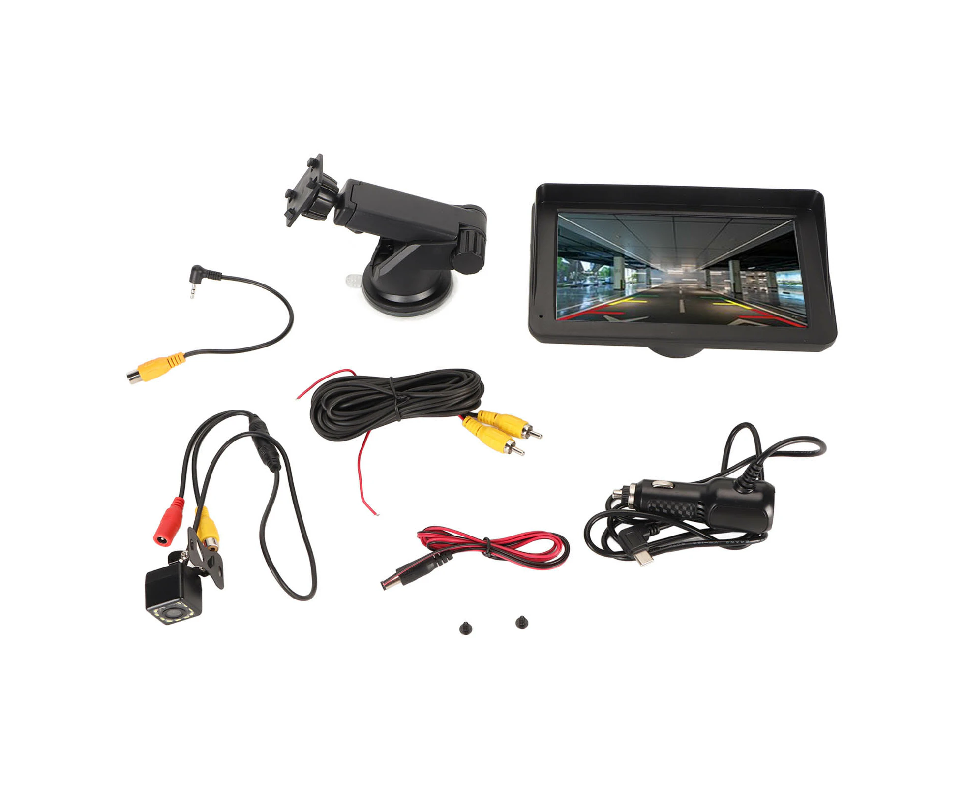 Portable Car Stereo 7in Touchscreen Navigation Mirror Link for Android Auto Wireless Carplay with 12 LED Backup Camera