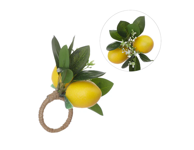 Simulation Lemon Napkin Ring Napkin Ring Holder Furniture Restaurant Table Decoration