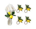 Simulation Lemon Napkin Ring Napkin Ring Holder Furniture Restaurant Table Decoration