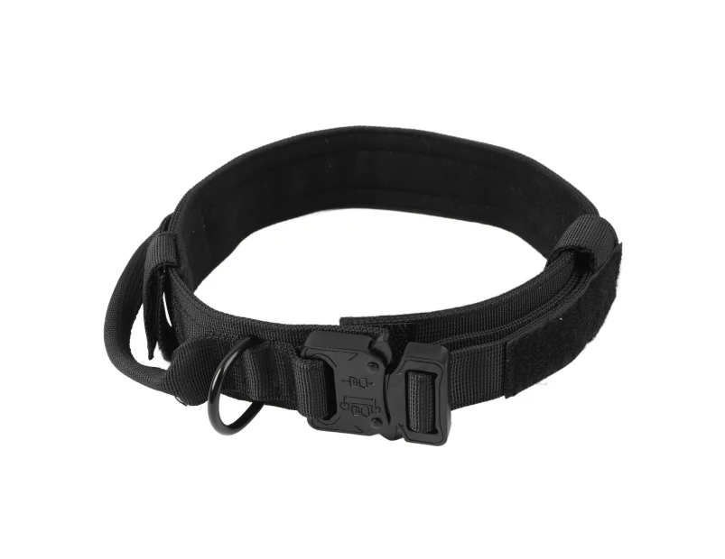 Dog Training Collar Professional Nylon Webbing Neck Protection Adjustable Pet Collar for Medium Large Dogs Black XL