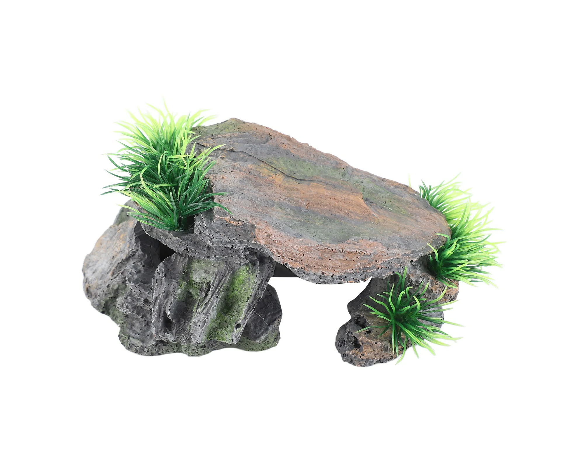 Fish Hiding Cave Resin Fadeless Vivid Comfortable Fish Tank Shelter Decoration for Reptile GS0721