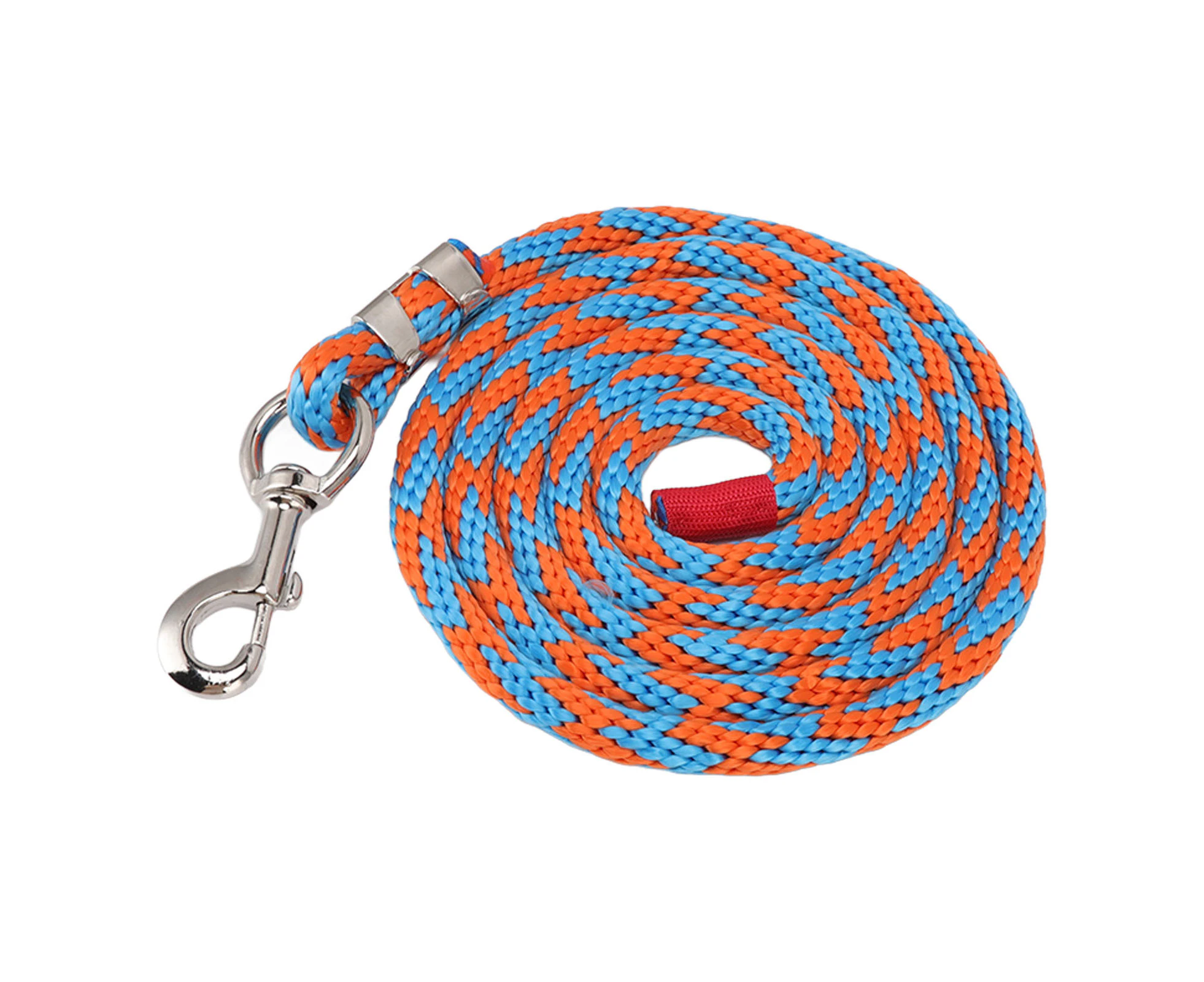 Horse Leash Thickened Tug Resistant Nylon Horse Rope for Livestock Pet Horse Training 6.6ft Long Blue Orange