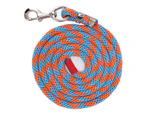 Horse Leash Thickened Tug Resistant Nylon Horse Rope for Livestock Pet Horse Training 6.6ft Long Blue Orange