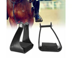 POM Plastic Stirrups Western Horse Riding Safety Saddle Trail Black Cushioned Foam Foot Pad