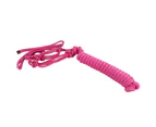 Rope Halter Multi Knots Adjustable Safe Wearable Weaving Horse Halter for Training Daily Pink