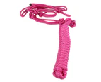 Rope Halter Multi Knots Adjustable Safe Wearable Weaving Horse Halter for Training Daily Pink