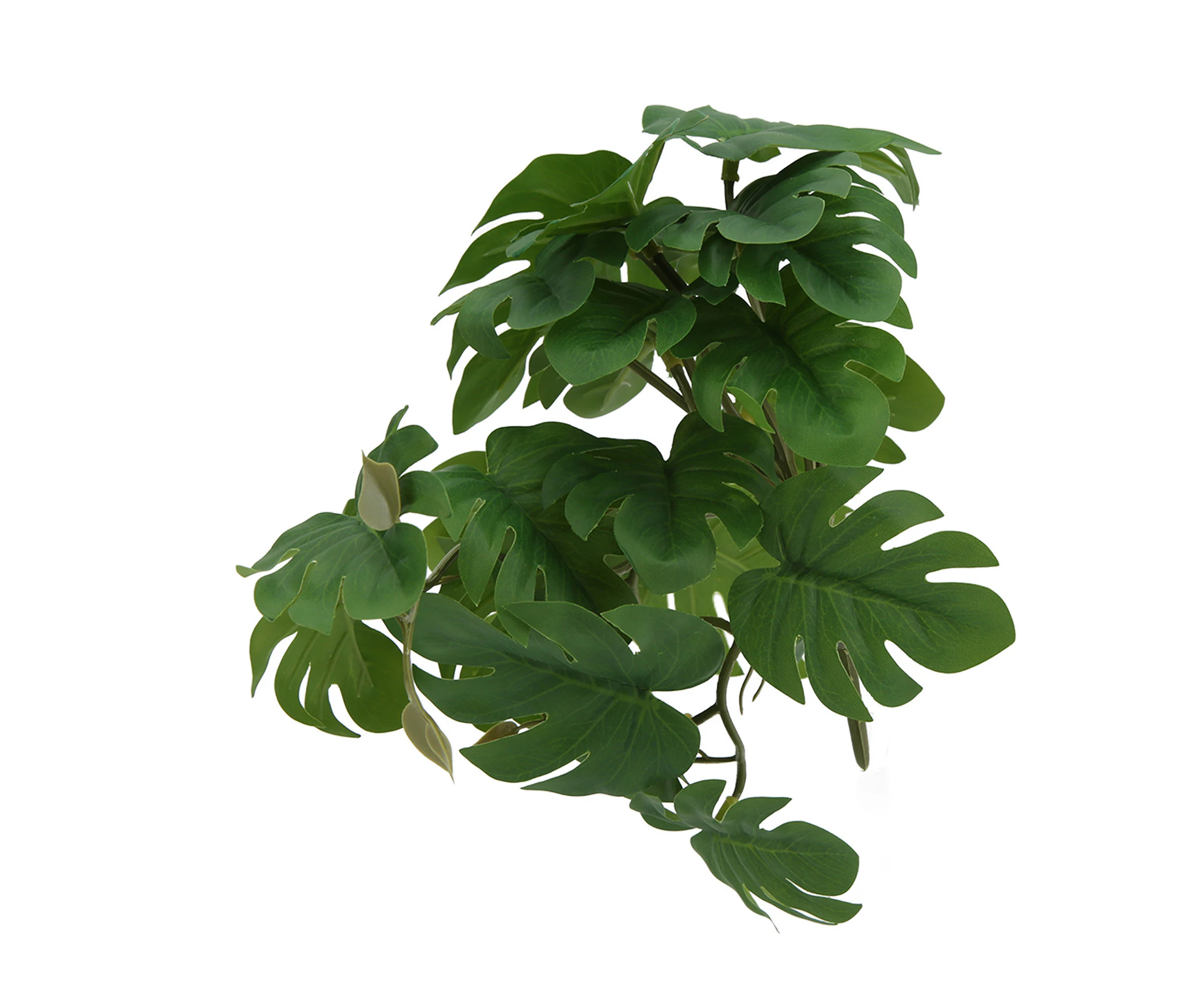 Plastic Turtle Leaf Rattan Simulation Reptile Terrarium Plant for Bearded Dragon Lizard Gecko Snake Habitat Decoration