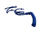 Rope Halter Multi Knots Adjustable Safe Wearable Weaving Horse Halter for Training Daily Blue