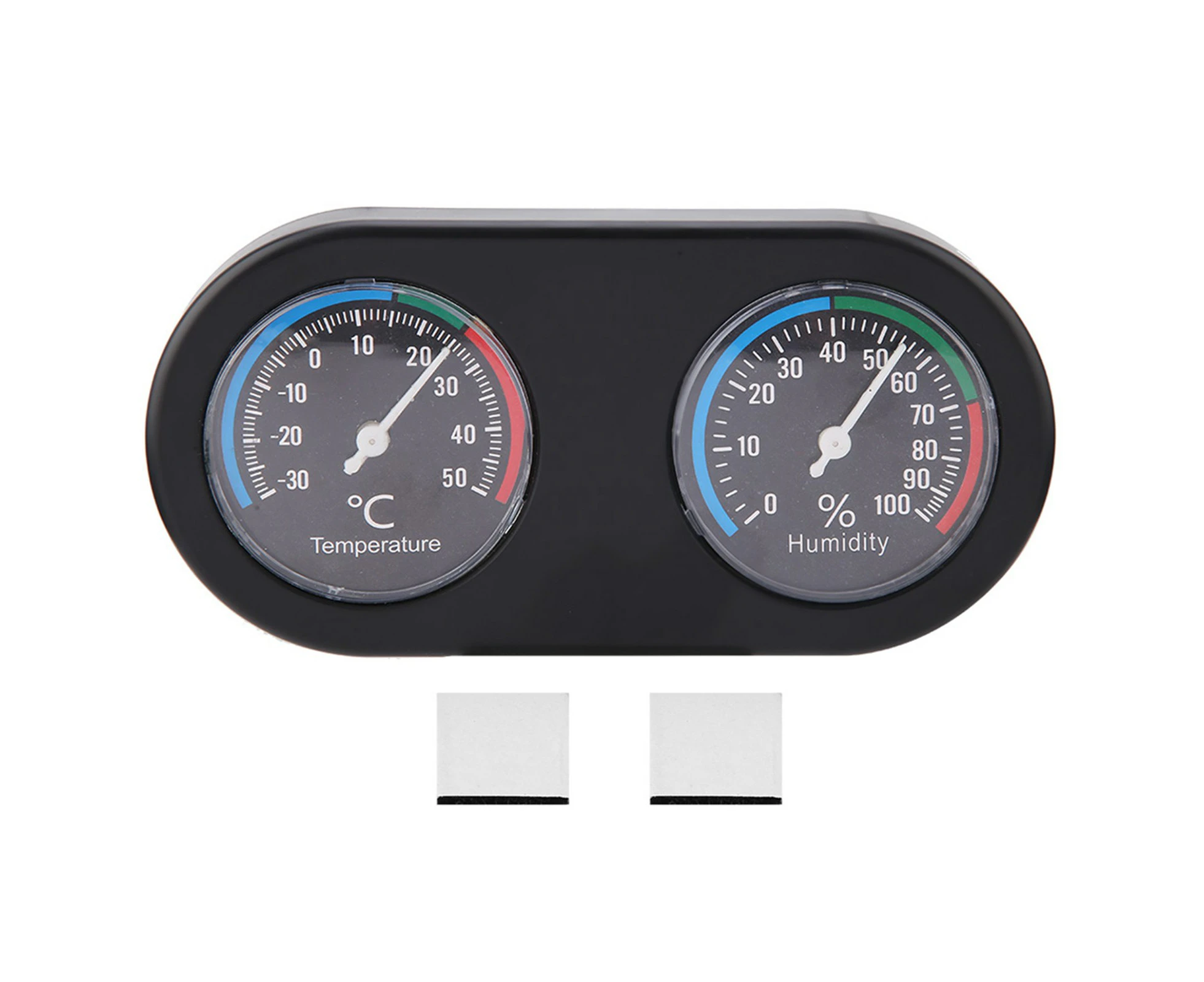 Mini Analog Temperature Humidity Meter Round Shape Thermometer Hygrometer for Reptile Tank