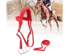 Red Adjustable Horse Bridle Rein Harness Headstalls Removable Snaffle with Soft Cushion