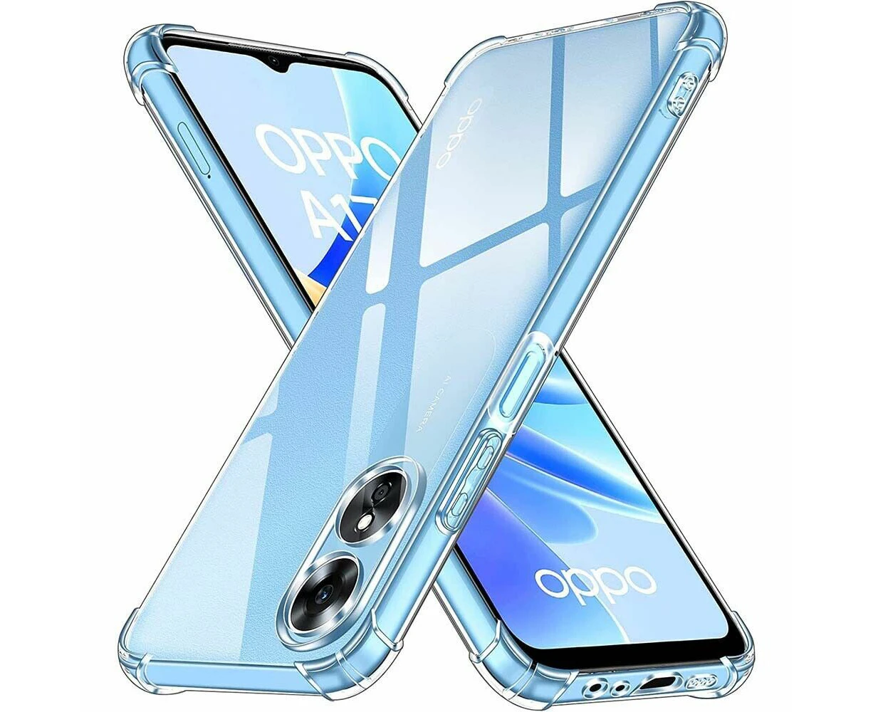 For OPPO A60 Shockproof TPU Gel Rubber Soft Case Cover - Clear