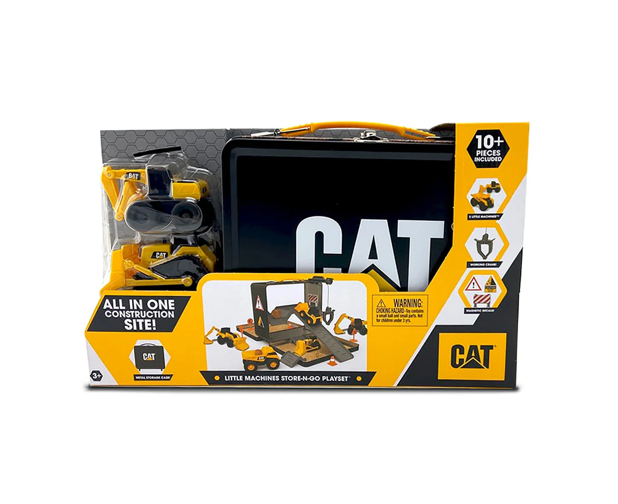 CAT Little Machines Store N Go Playset With 3 Vehicles