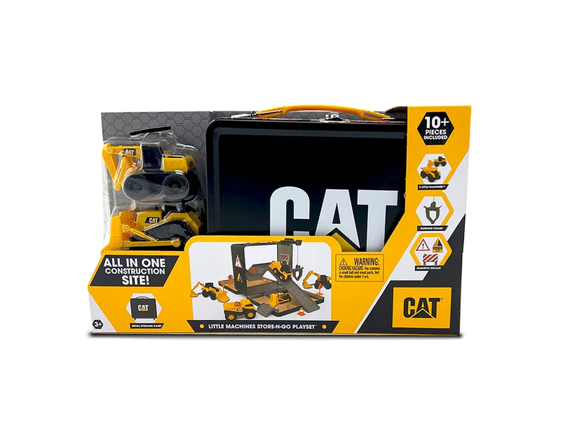 CAT Little Machines Store N Go Playset With 3 Vehicles