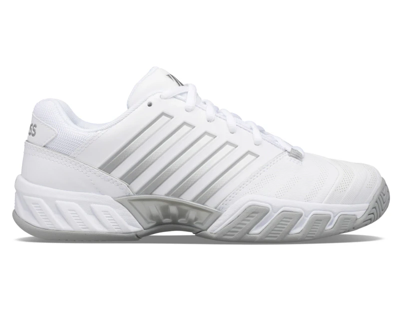 K-Swiss Womens Bigshot 4 AC Tennis Shoes - White/Silver