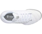 K-Swiss Womens Bigshot 4 AC Tennis Shoes - White/Silver