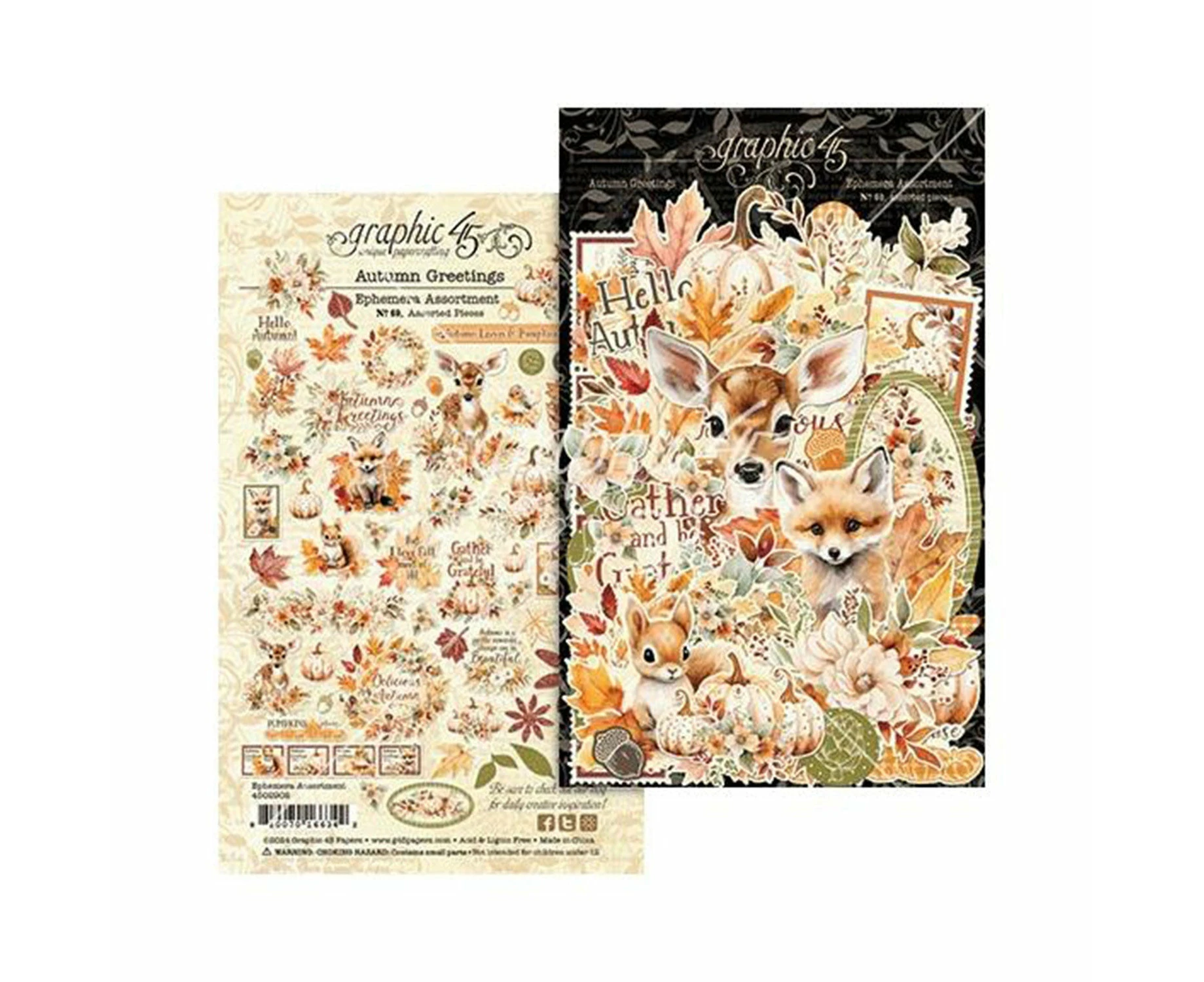 Graphic 45 Ephemera Set - Autumn Greetings