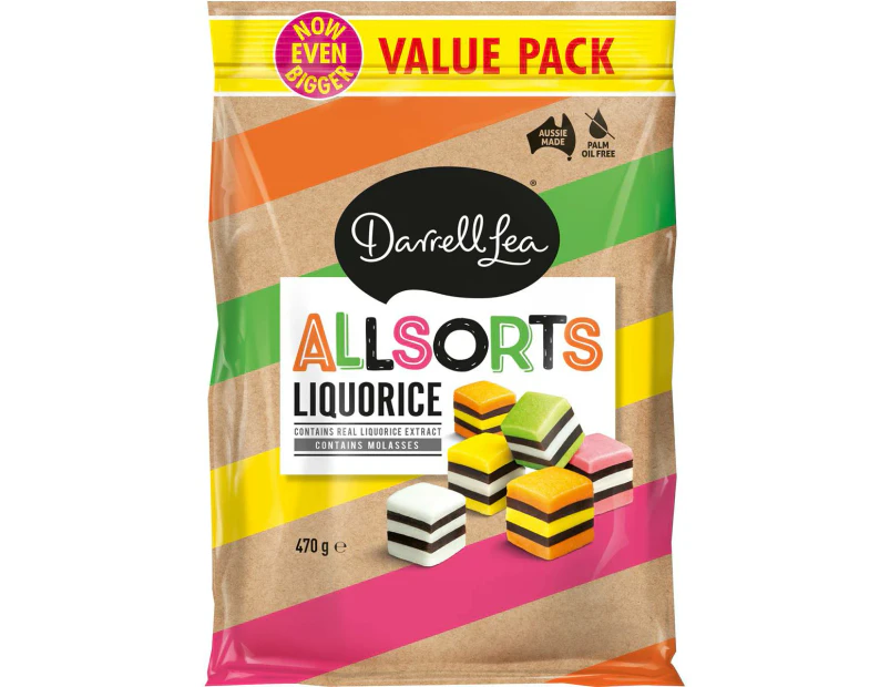 Darrell Lea Liquorice Allsorts Value Pack 470g