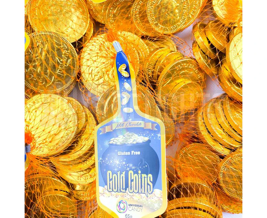 Milk Choc Gold Coins 65g - Gluten Free