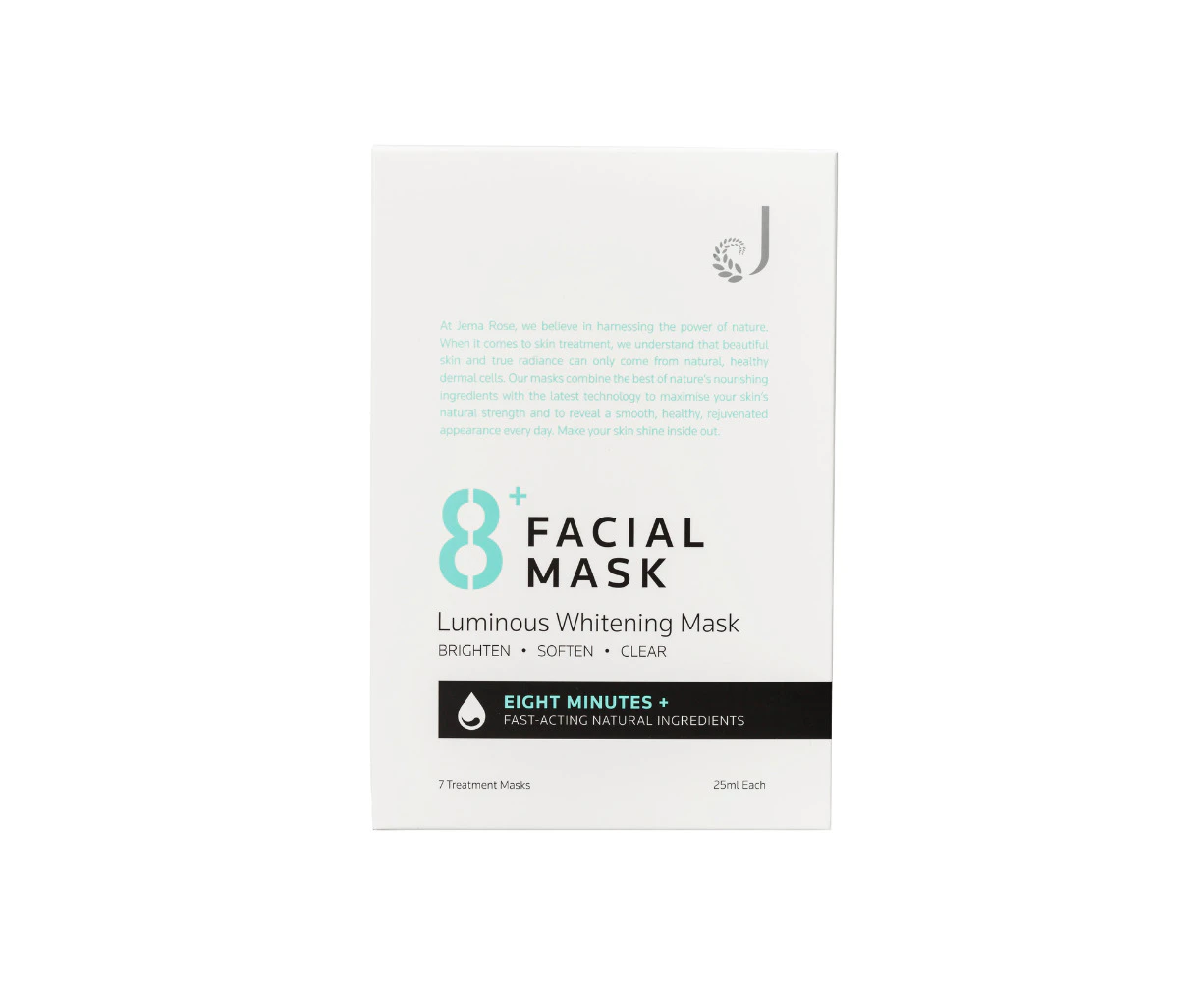 Jema Rose 8+ Minute Facial Mask Luminous Whitening Mask (Single Piece)