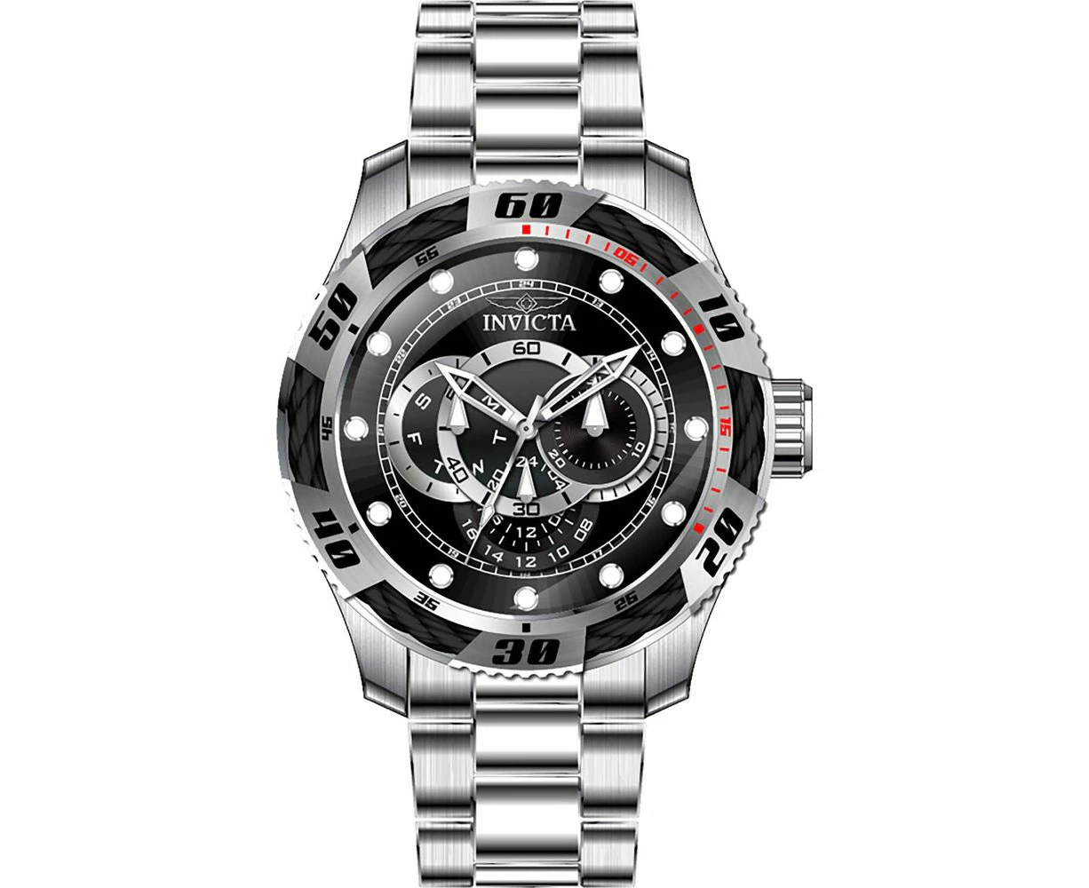 Invicta Speedway Gmt Men's Watch Timeless Elegance In Stainless Steel