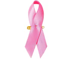 100 pcs, safety awareness charity ribbon brooch-dark pink - Pink