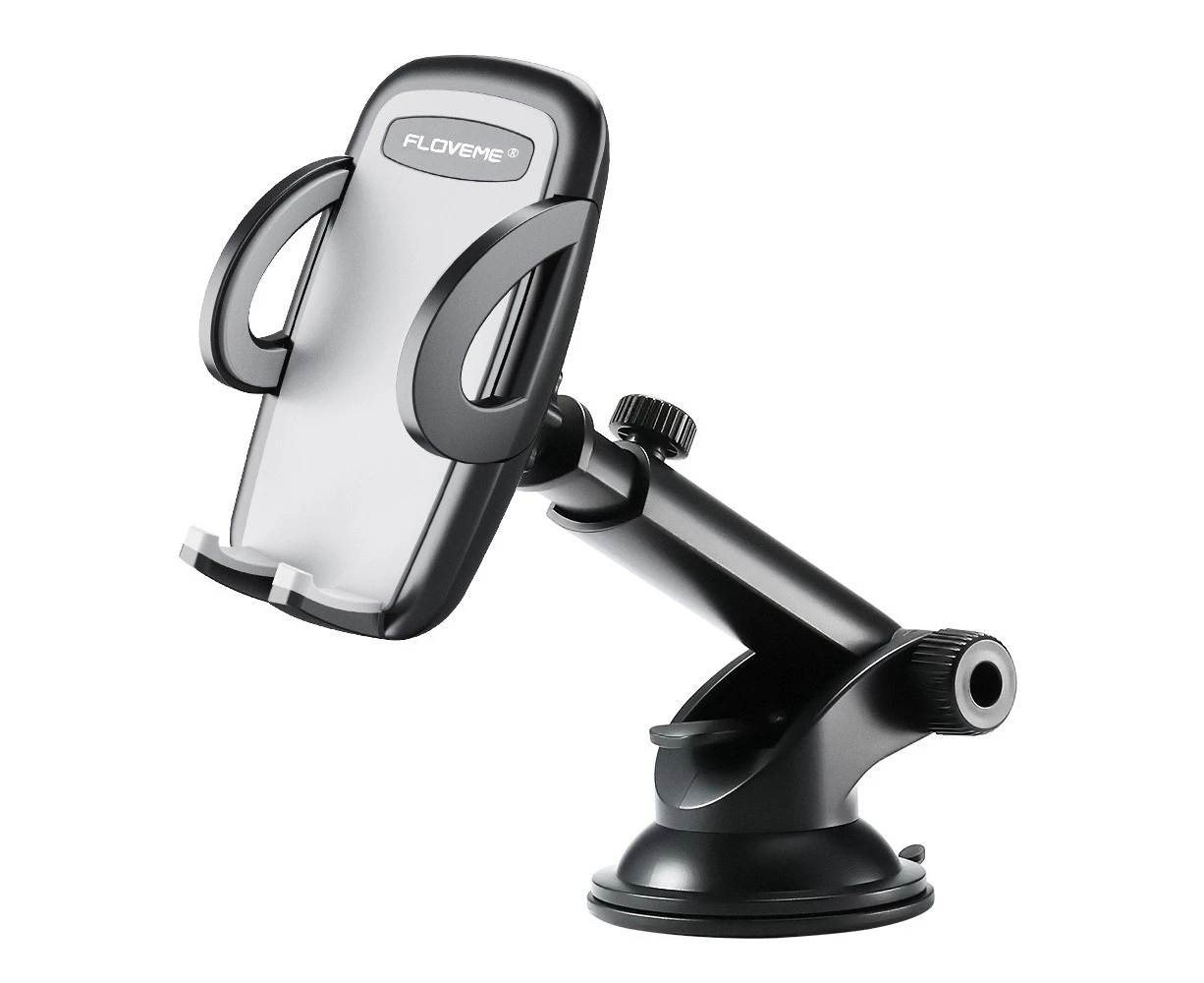 LOYOUTH Floveme Windshield Car Phone Holder Dashboard Cell Phone Stand Universal Bracket Black&grey