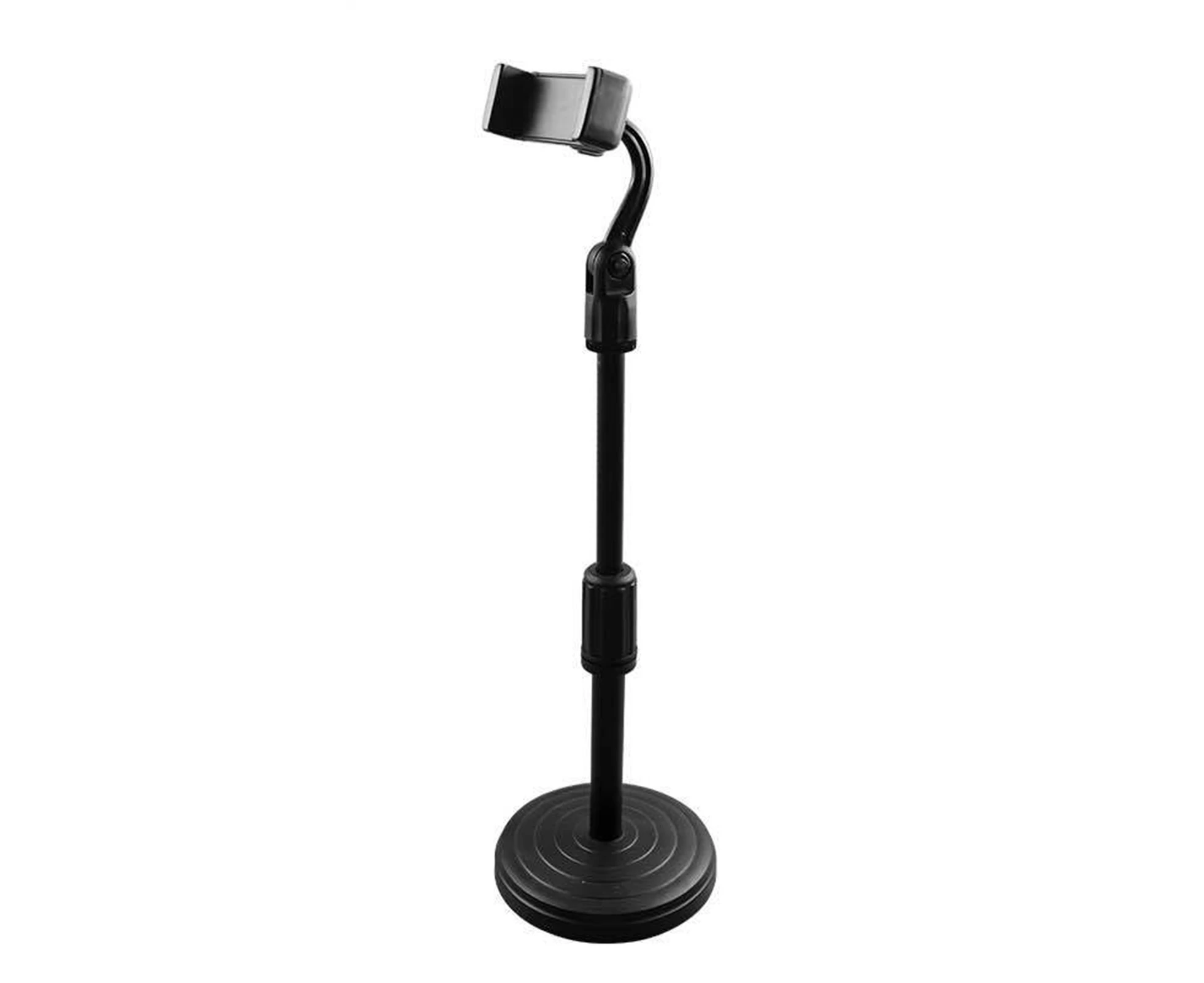 LOYOUTH Desktop Circular Chassis Mobile Phone Holder Telescopic Phone Lifting Bracket 270 Degrees Rotation Lazy People Live Broadcasting Watch TV Self