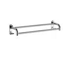 LOYOUTH Bath Towel Rack 23 Inch Double-bar Bathroom Shelves Wall Mounted Drilling Towel Holder Towel Bar Rustproof Polished Stainless Steel Towel