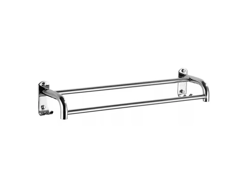 LOYOUTH Bath Towel Rack 23 Inch Double-bar Bathroom Shelves Wall Mounted Drilling Towel Holder Towel Bar Rustproof Polished Stainless Steel Towel