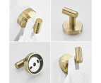 LOYOUTH Bathroom Accessories Towel Rack Shelf Hardware Set Modern Stainless Steel Towel Robe Hook Toilet Paper Holder Towel Holder Brushed Golden