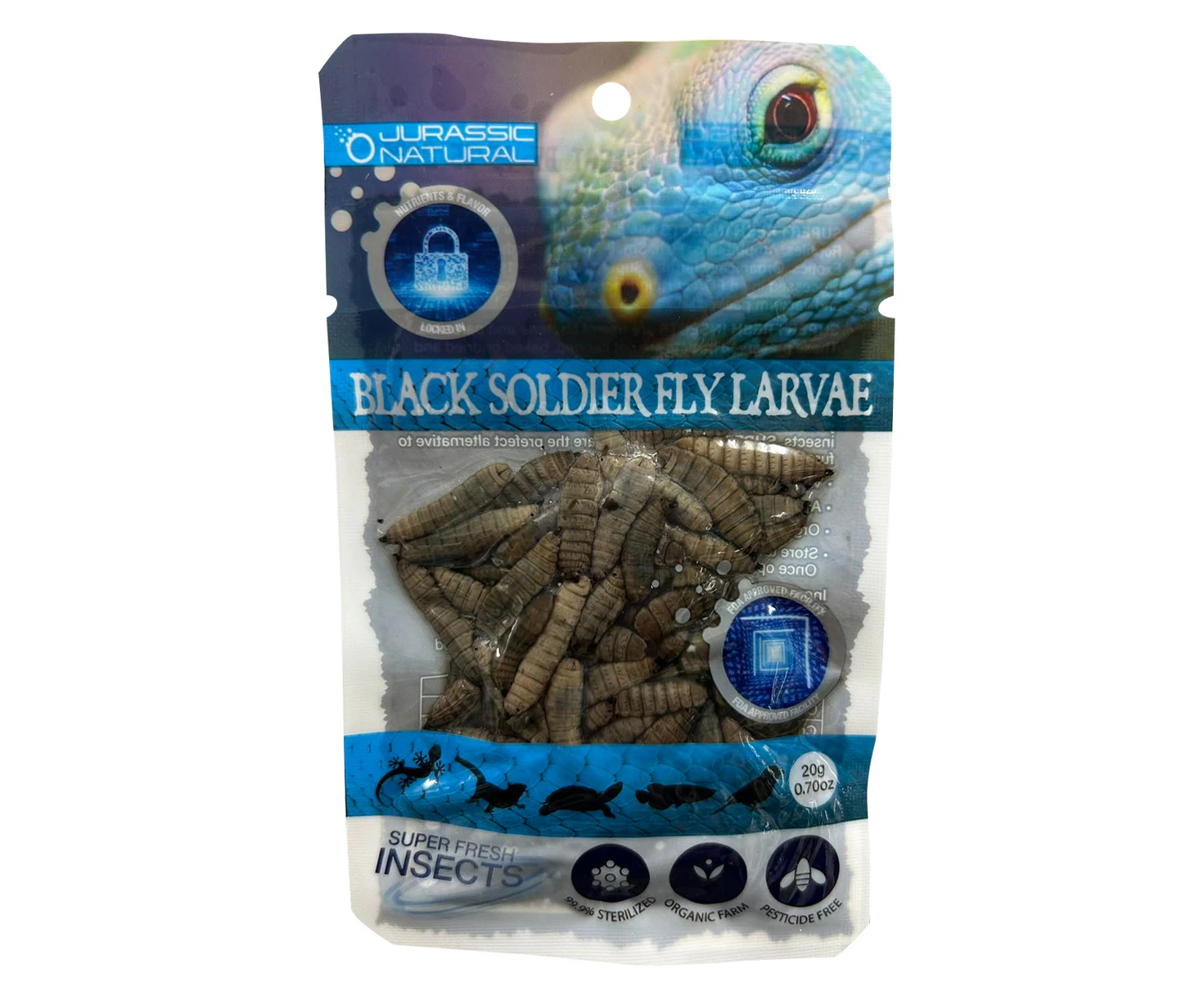 Jurassic Natural Superfresh Black Soldier Fly Larvae 20g