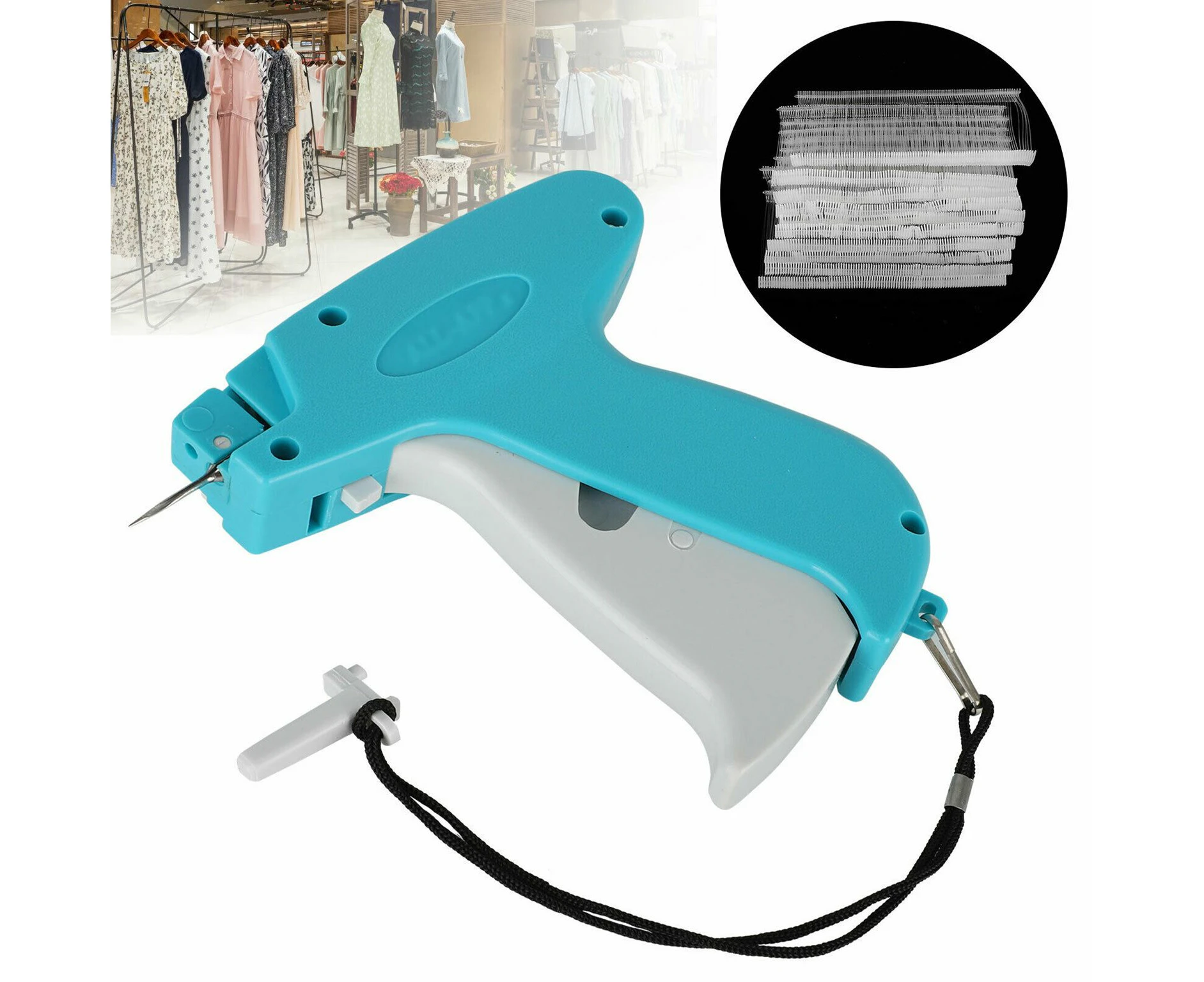 Clothes Garment Price Label Tagging Tag Gun Machine+2000 Barbs+1 Steel Needle