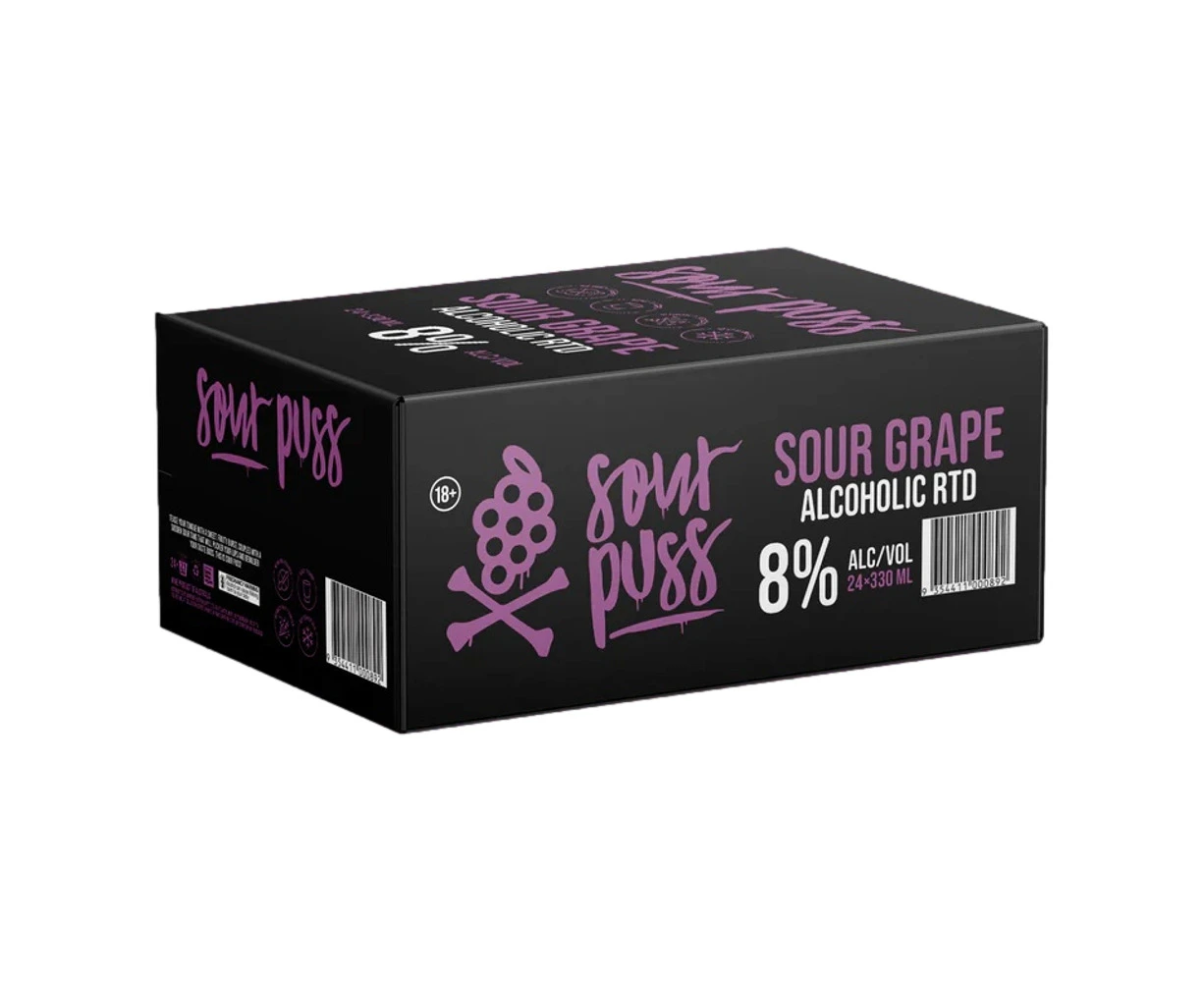 Sour Puss RTD Sour Grape (24X330ML)