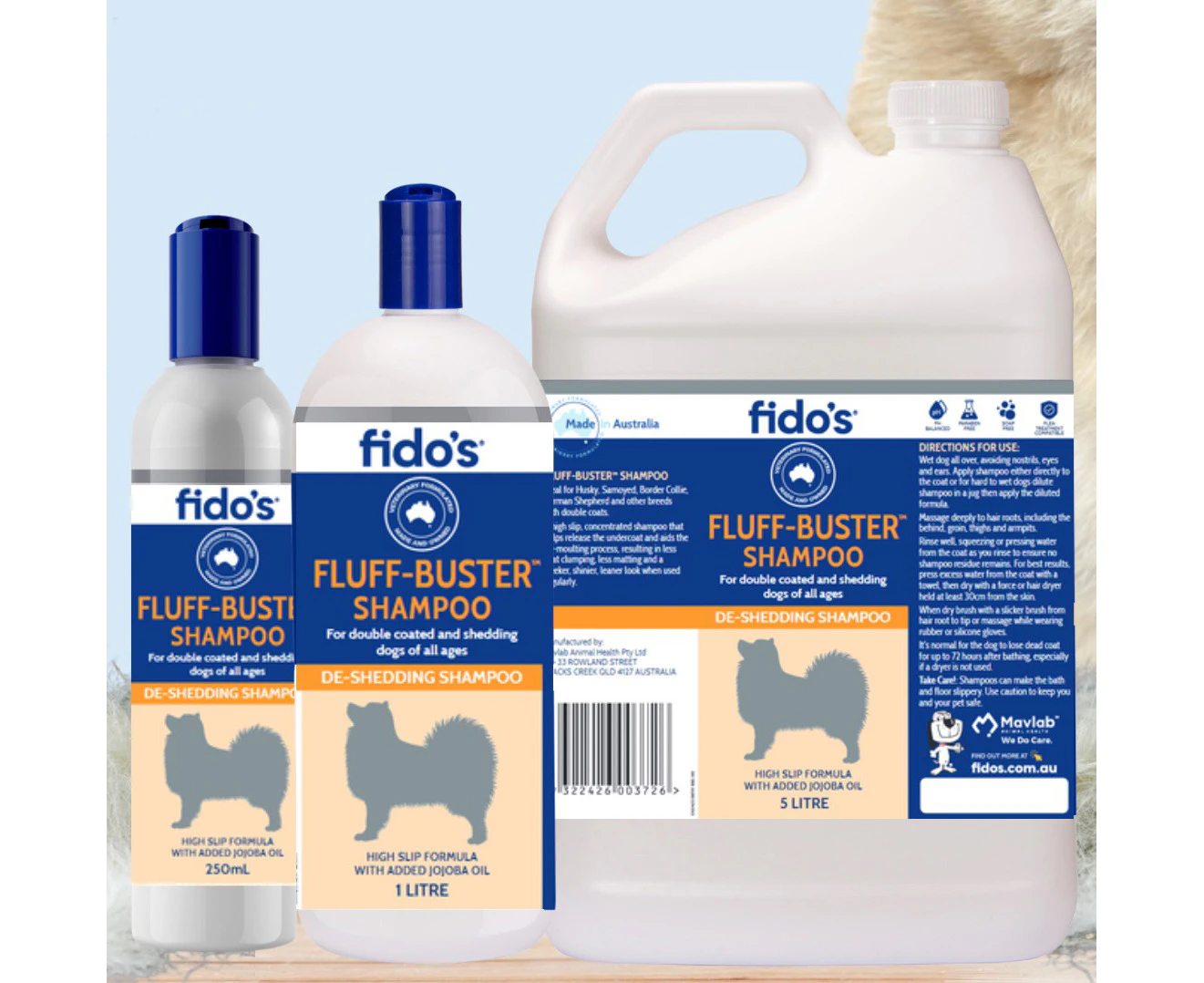 Fido's Fluff-Buster Shampoo 1L 5L Free soap Free postage [Choice: 1L]