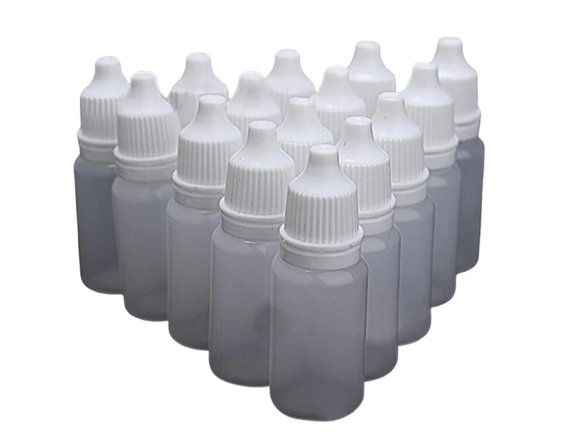 50pcs Squeezable Drop Liquid Container Empty Plastic Dropper Bottles 10ML