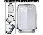 30" Clear PVC Travel Luggage Protector Transparent Waterproof Suitcase Cover