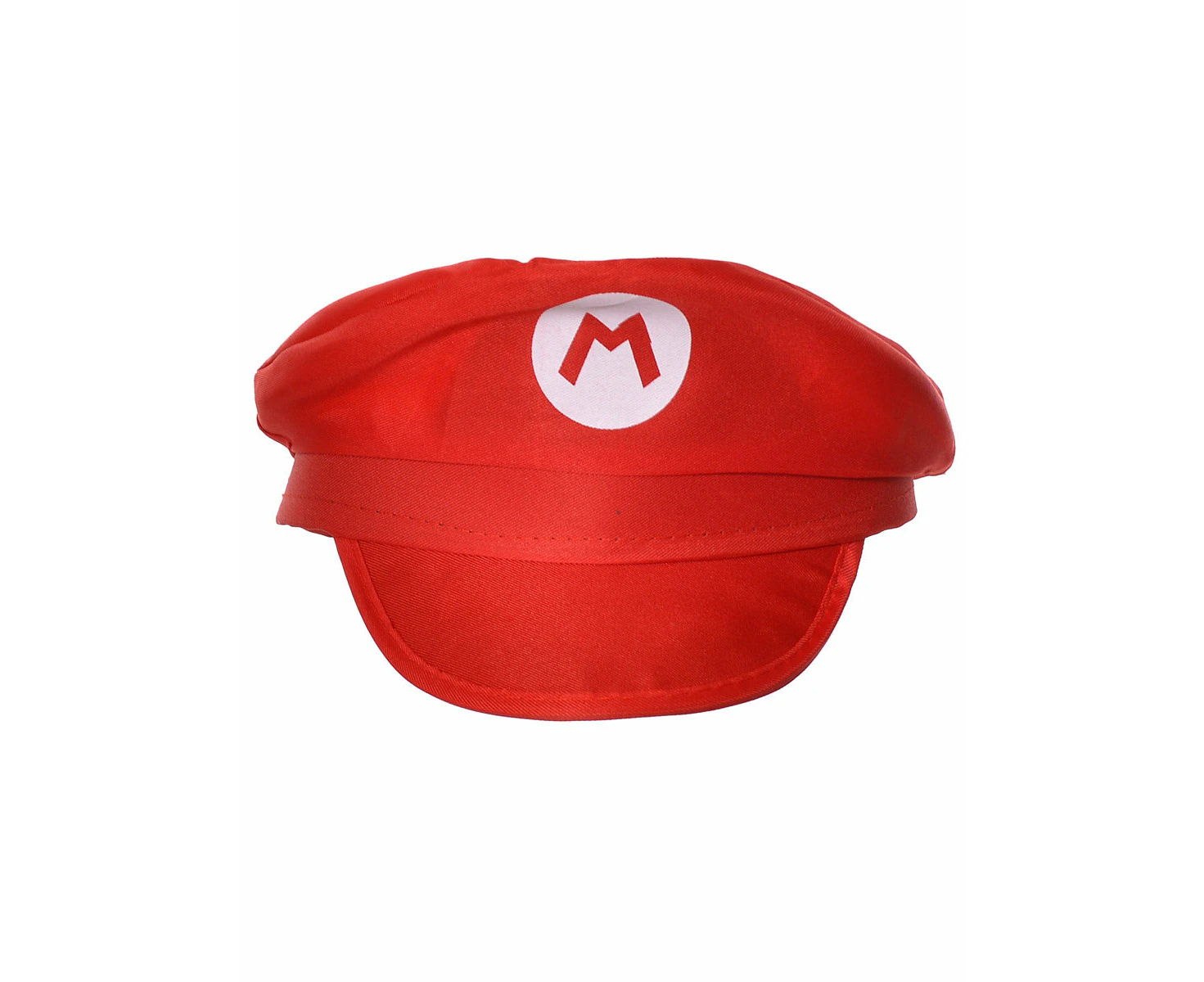 Red Super Plumber Game Character Costume Hat