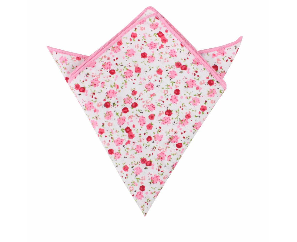 Tonal Pink Azalea Floral Pocket Square    from AUSCUFFLINKS