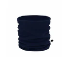 Winter Warm Fleece Snood Scarf Neck Warmer Beanie Hat - Navy Blue