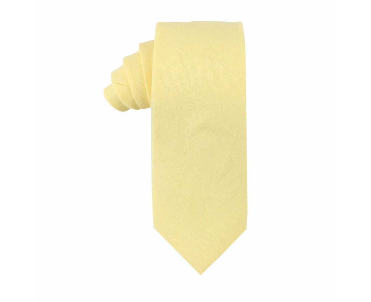 Baby Yellow Business Cotton Tie    from AUSCUFFLINKS