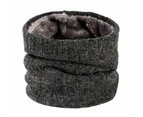 Winter Knitted Thermal Neck Warmer Tube Scarf - Dark Grey Scarf