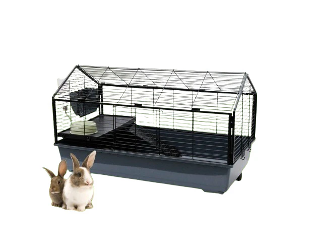 Rabbit Cage 100cm Metal Frame Hutch Hamster Pet Cages