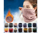 Winter Knitted Thermal Neck Warmer Tube Scarf - Black Scarf