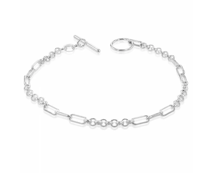 Sterling Silver Fancy T Bar Clasp 19cm Bracelet