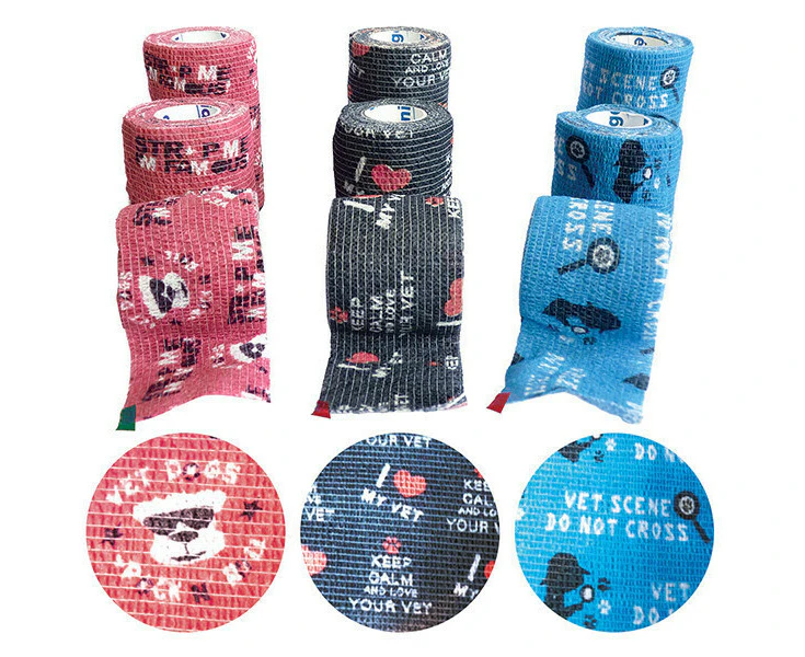 Genia Fun Strap Cohesive Elastic Bandages 5cm Assorted Colours